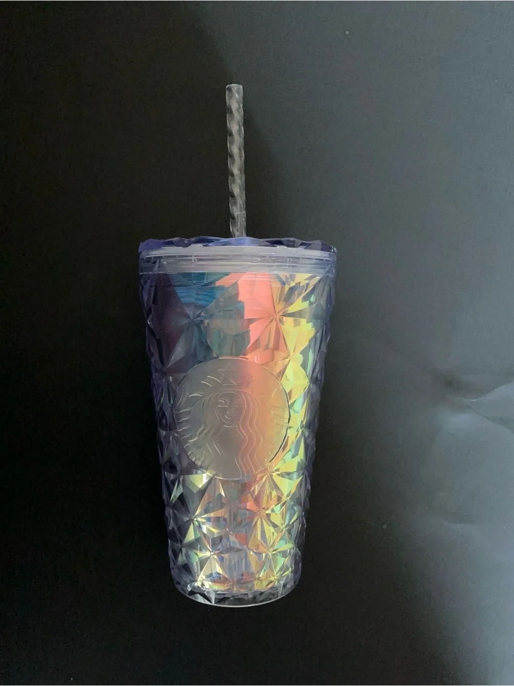 Starbucks Holiday 2023 Winter White Prism Tumbler w/Straw 24 ounce